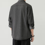 Herren Slim Fit Denim Langarmhemd Trendy Style Casual Arbeitsjacke Hemd | MT8003 