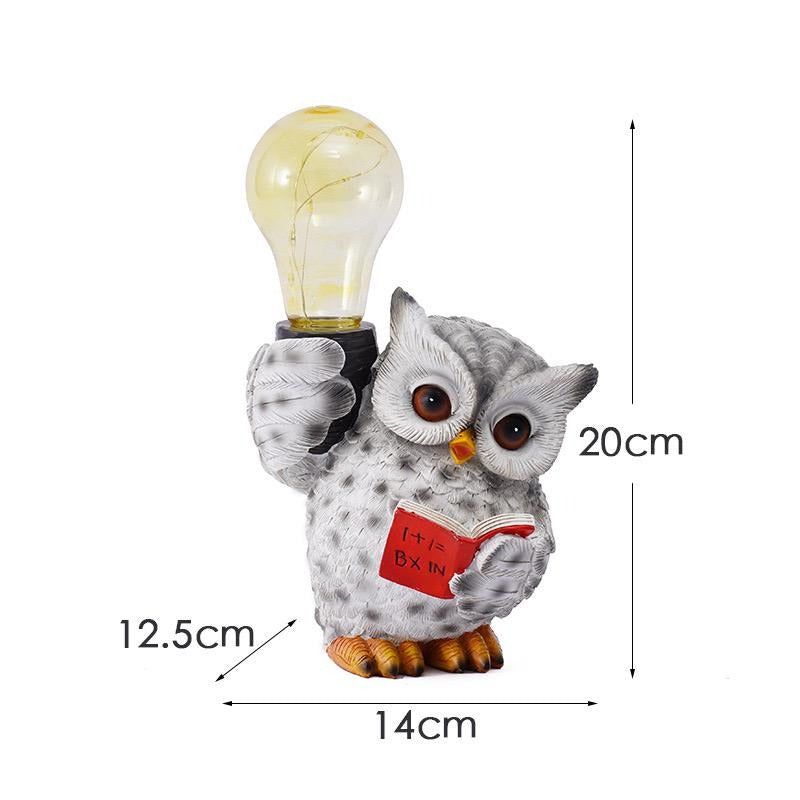 Solar-Eule-Gartenleuchte, LED-Dekoration für den Außenbereich, Tier- und Vogel-Ornament für Garten- und Terrassendekoration | RDW102 