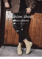 Flache kurze Herrenstiefel, Modetrend, Outdoor, echte, lässige Martin-Stiefeletten | 88377 
