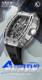 Luxuriöse mechanische Herrenarmbanduhr mit Saphirglas, wasserdicht, Automatikuhr | 6650 