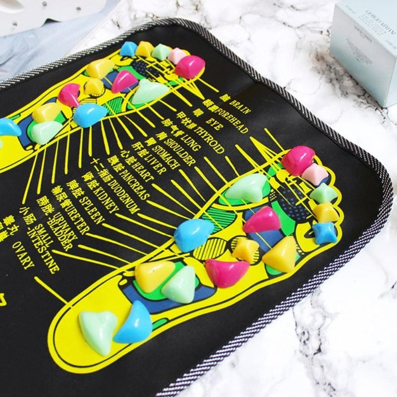 Bequemes Fußreflexzonenmassage-Pad, Walk Stone, quadratisches Fußmassagekissen zur Entspannung bei Körperschmerzen, Gesundheitspflege | 3535 