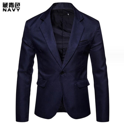 High Quality England Fashion Slim Fit Blazer Solid Color Business Casual Party Wedding Suit Coat | X09