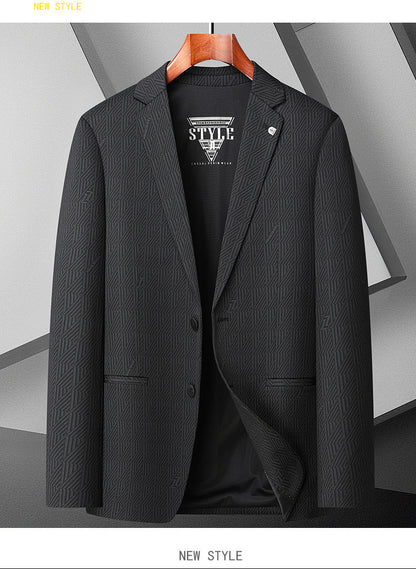 Men's Plus Size Casual Blazer | Stretch & Non-Iron Checkered Sport Coat | Oversized Comfort Fit Jacket for Big Gentlemen | XKX-Q5573