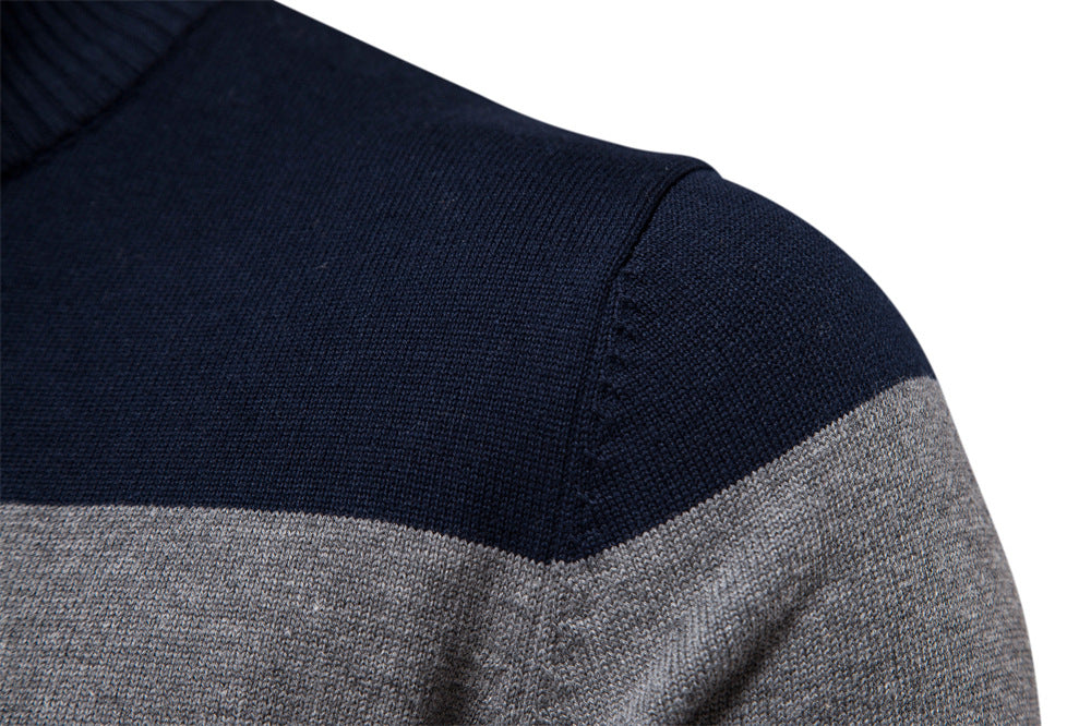 Herren Strickpullover mit Stehkragen und halbem Reißverschluss – Slim Fit Pullover für Herbst &amp; Winter | Y245 