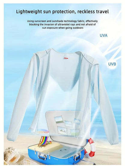 Leichter UV-Sonnenhoodie für Herren – Eisseide, schnelltrocknend und atmungsaktiv für den Sommer – Sportbekleidung zum Angeln, Radfahren und Wandern | 1999