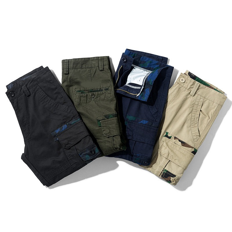 Herren-Schaumstoff-Shorts, elastischer Bund, Baumwolle, leicht, schnelltrocknend, Wander- und Arbeitsshorts | 1701 