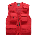 Herren Multi Taschen Cargo Weste Angeln Pullover Für Klettern Camping Wandern Sommer Weste Top 