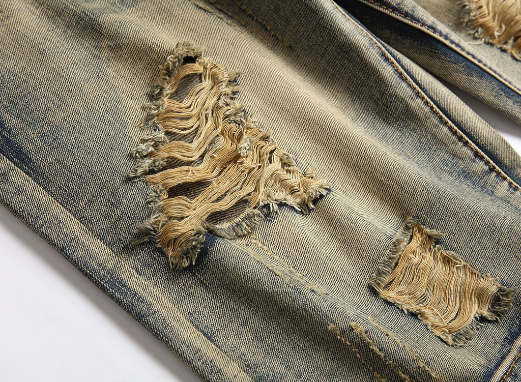 Herrenmode Zerrissene Kleidung Bermuda Sommer Baumwolle Atmungsaktive Jeansshorts | 861 