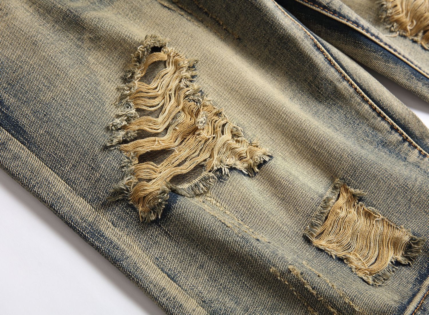 Herrenmode Zerrissene Kleidung Bermuda Sommer Baumwolle Atmungsaktive Jeansshorts | 861 