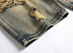Herrenmode Zerrissene Kleidung Bermuda Sommer Baumwolle Atmungsaktive Jeansshorts | 861 