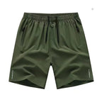 Schnelltrocknende Sportshorts für Herren im Sommer mit Reißverschlusstaschen, atmungsaktiv, leicht und bequem, mit Kordelzug | 8907 