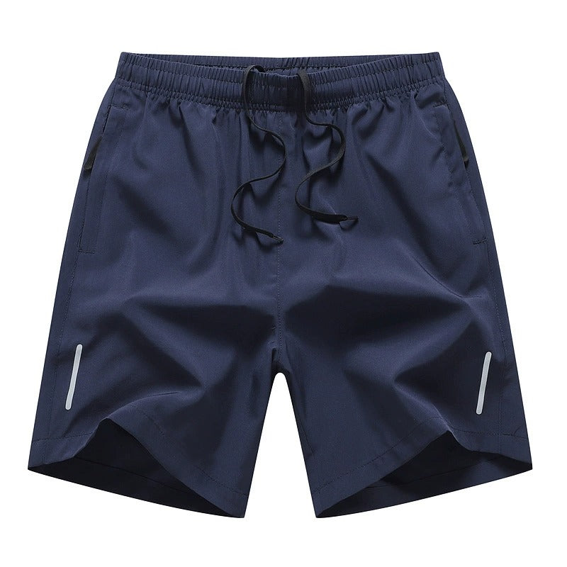 Schnelltrocknende Sportshorts für Herren im Sommer mit Reißverschlusstaschen, atmungsaktiv, leicht und bequem, mit Kordelzug | 8907 