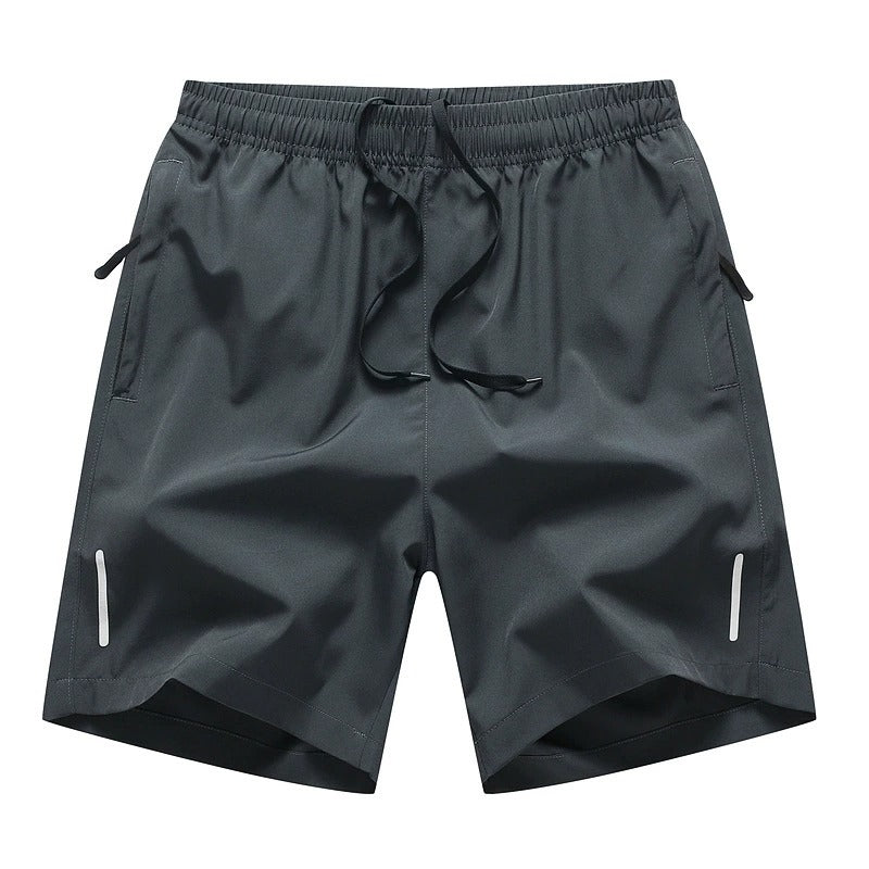 Schnelltrocknende Sportshorts für Herren im Sommer mit Reißverschlusstaschen, atmungsaktiv, leicht und bequem, mit Kordelzug | 8907 