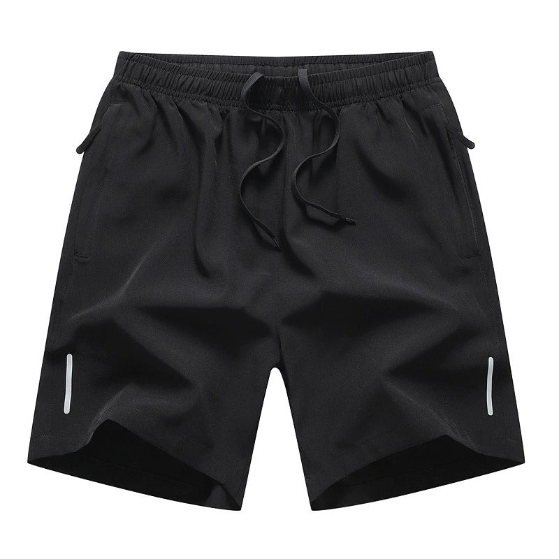 Schnelltrocknende Sportshorts für Herren im Sommer mit Reißverschlusstaschen, atmungsaktiv, leicht und bequem, mit Kordelzug | 8907 