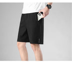 Schnelltrocknende Sportshorts für Herren im Sommer mit Reißverschlusstaschen, atmungsaktiv, leicht und bequem, mit Kordelzug | 8907 