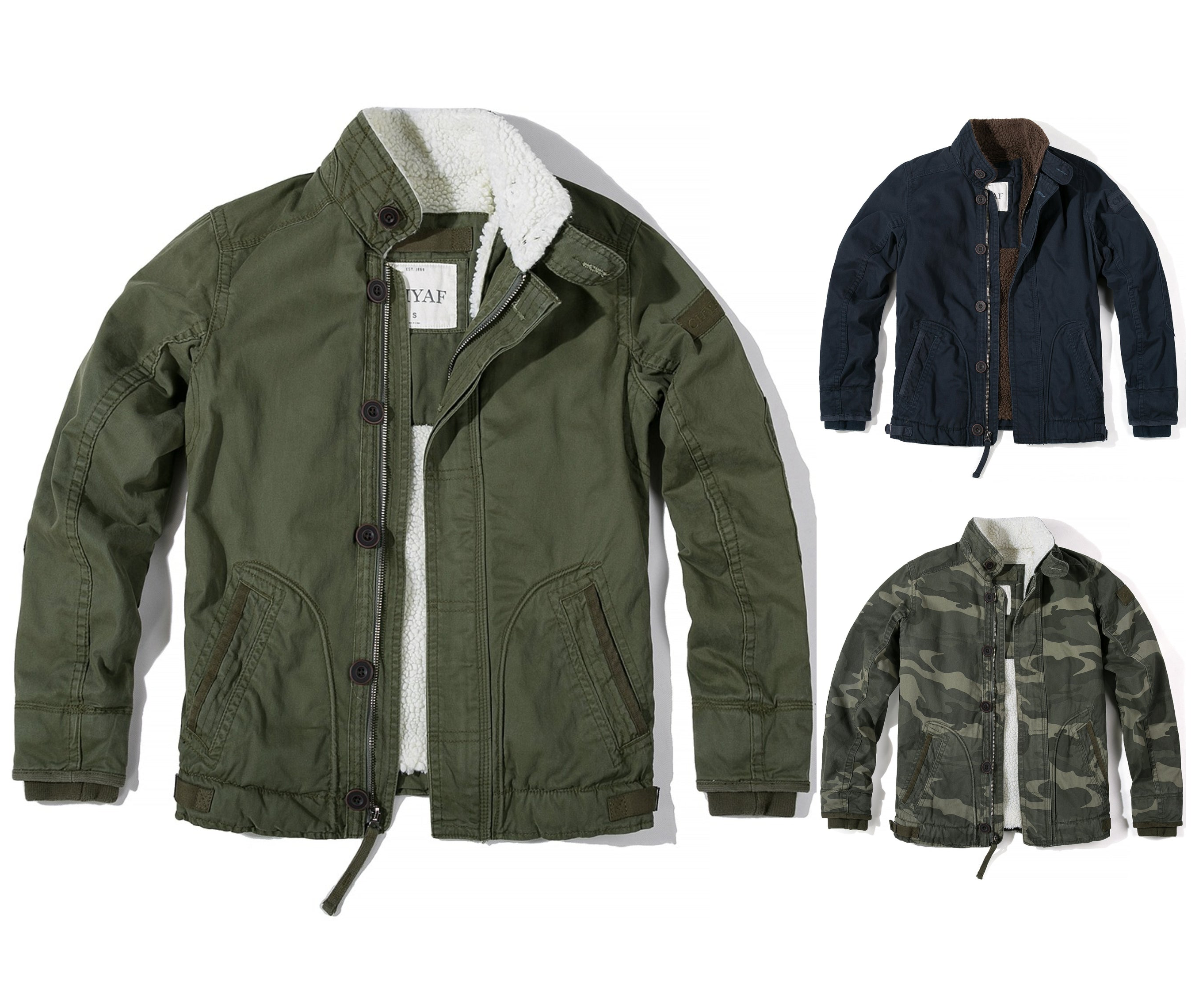 Weiche Premium-Fleecejacke für Herren – Winddichter Camouflage-Outdoor-Mantel mit dickem Plüsch-Innenfutter für ultimative Wärme | 318 