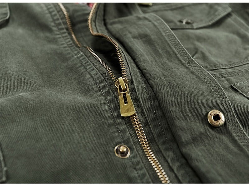 Übergröße Herren Baumwolle Pilotenmantel Jacke Streetwear Bomberjacke Cargo Flight OutWear Blazer | CDX8255 