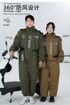 Men's & Women's Winter Ski Suit | Waterproof Windproof Fleece Jumpsuit | Cold Weather Motorcycle Riding Suit | 807