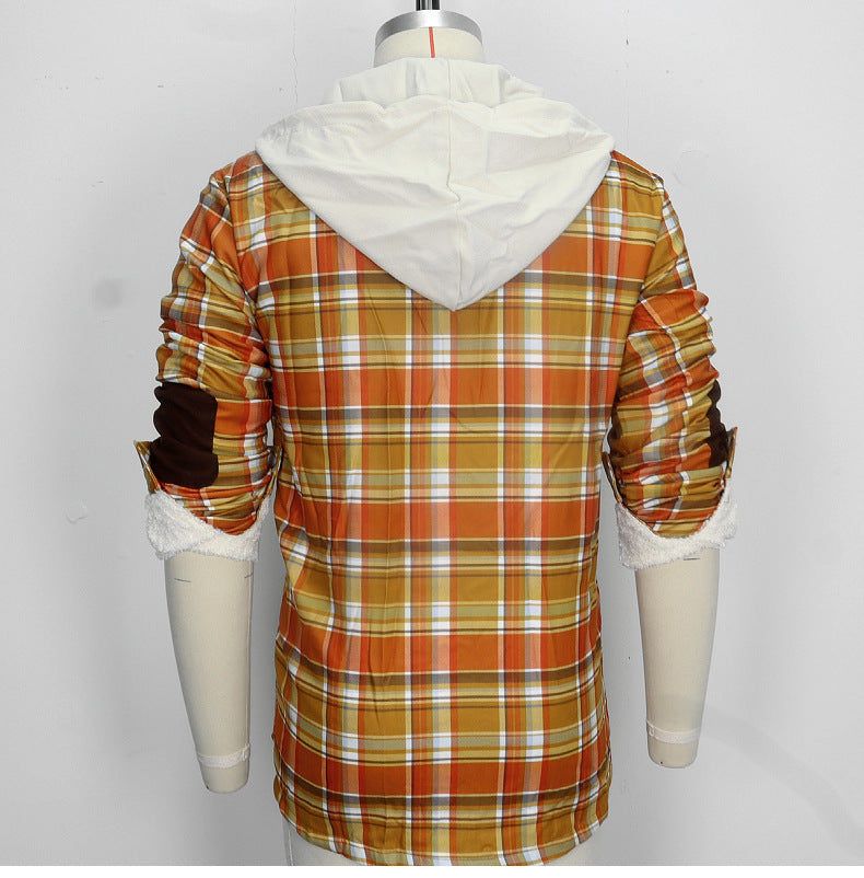 Hochwertiger leichter Flanell-Hoodie für Herren – Stilvolle Hemdjacke aus Baumwolle für lässigen Komfort | SY0093 