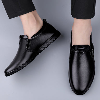 Men Driving Breathable Flats Casual Shoes Wedding Slip on loafers Leather Shoes | 23008