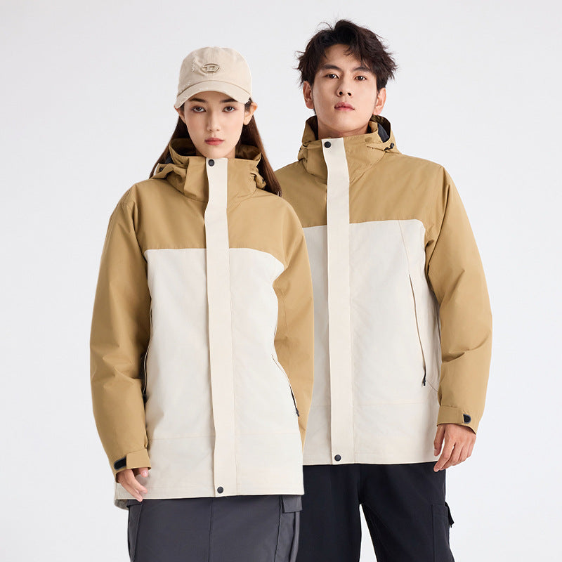 DZRZVD 3-in-1 Down Jacket | 5000mm Waterproof Trekking Coat with Detachable Down Layer | All-Season Outdoor Protection | 250826