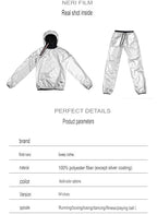 Herren Laufpullover Zweiteiliges Set Gewichtsverlust Kontrolle Körperfett Sauna Schwitzanzug | YJ9681 