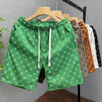 Herren Polyester Casual Shorts mit Taschen Sommer Strand Bedruckte Shorts | Hk081 