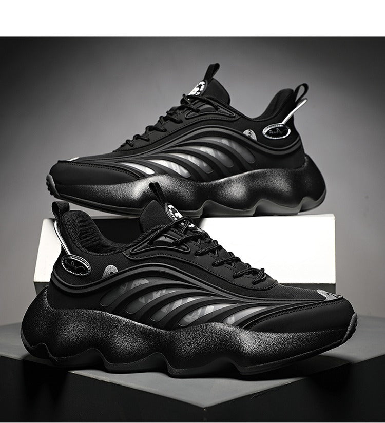 Chunky-Schuhe für Herren, höhenverstärkende Sneakers, atmungsaktives Mesh, sportliche Freizeitschuhe | 2218 