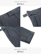 Stilvolle Business-Anzughose mit Plissee, trendige Mode, hohe Taille, lässig, schmale Passform, Vintage-Bleistifthose, Büro-Anzughose | F01 