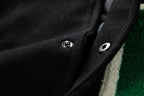 Herren-Winter-Baseballjacke aus Wolle mit Farbblockierung, lässiger und stylischer Modemantel | 77162 