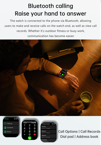 Smartwatch-Armband mit Bluetooth-Anruf, Gesundheitsüberwachung und Sport-Tracker für Männer und Frauen | Z88