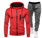 Herren Winter Reißverschluss Hoodie 2 Stück Casual Trainingsanzug Sportswear | 065 