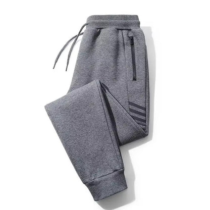 Men's Trousers Loose Fitting Sports Pants Large Straight Tube Warm Sweatpants | K176