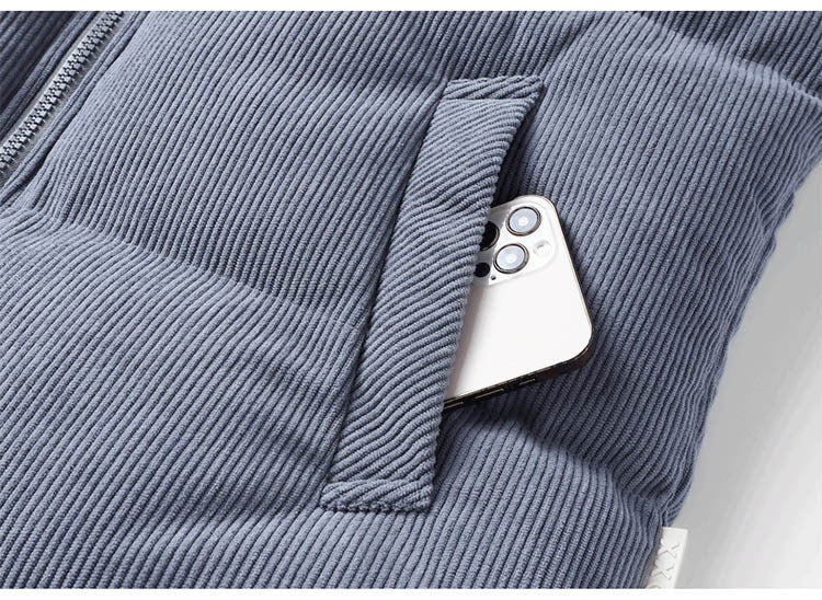 Wintermantel aus Cord, Pufferjacke, lockere, warme Bomberjacke aus Wattebaumwolle (Tasche nicht im Lieferumfang enthalten) | HP-009 