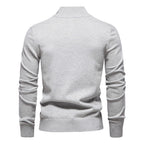 Winter-Rollkragenpullover aus Baumwolle mit Stehkragen, gerippter Business-Streifen für Herren | SW155 
