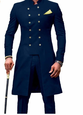 Herren Zweireiher Smoking Anzug Hochzeit Bräutigam Slim Jacke + Hose | 1873