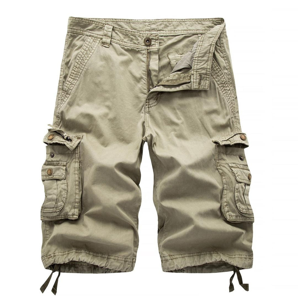 Übergröße Herren Cargo Combat Shorts Baumwolle Vielseitige Halbhose Twill Knie 3/4 Short Große Größe Taille von 36" - 48" | A082