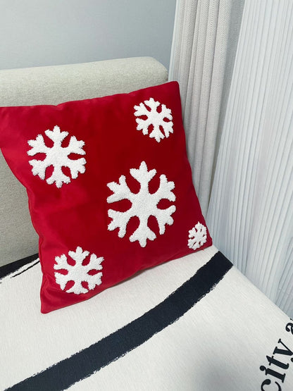 Christmas Embroidery Pillowcase - Removable Cushion Cover for Bedroom & Living Room |