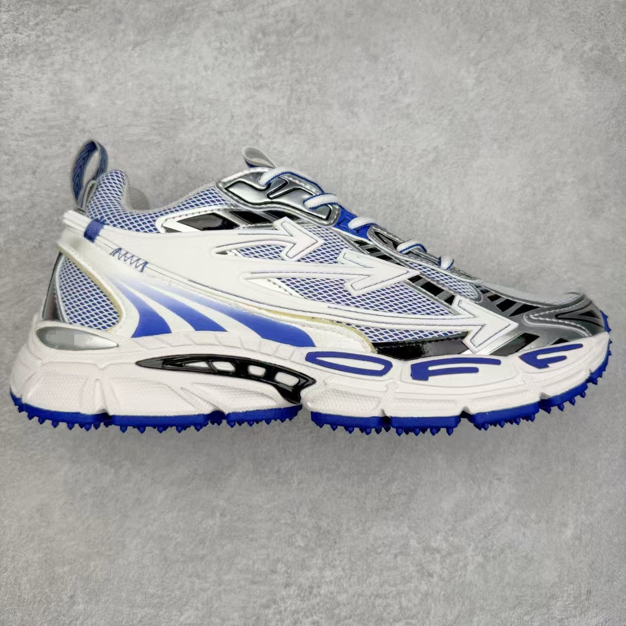 Off-White Premium Chunky Dad Sneakers Unisex Thick-Sole Casual Shoes Arrow Design Height-Increasing Trainers