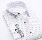 Hochwertiges, langärmliges Business-Hemd mit Button-Down-Karomuster aus Polyester | CY116 