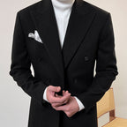 Hochwertiger italienischer zweireihiger Herrenanzug mit Reverskragen, leger, formell, 2-teilig, Anzugjacke und Hose | JSN692 