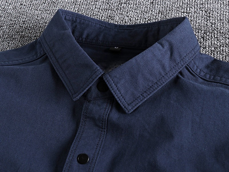 Vintage Workwear Doppeltaschenhemd Retro Casual Classic Shirt Top für Herren | V38 