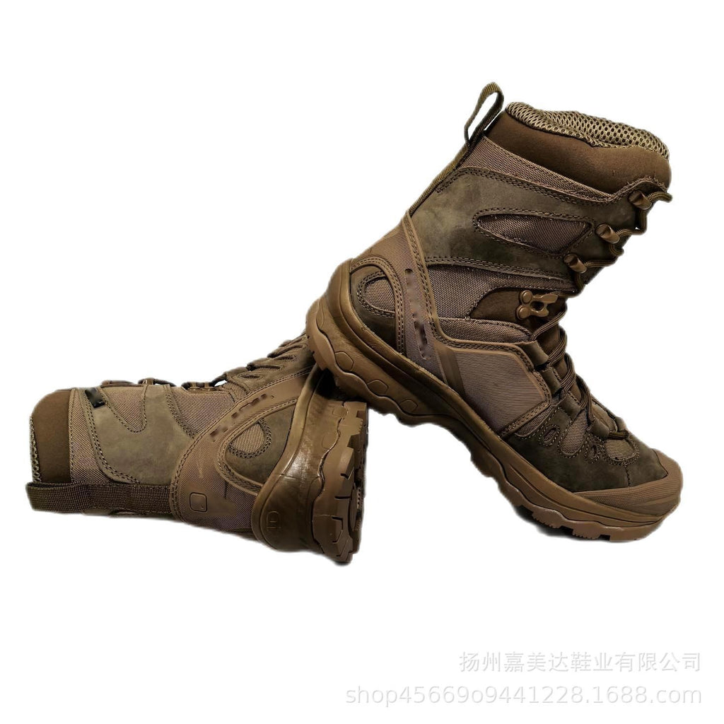 Men's Plus Size Hiking Shoes Autumn Winter High-Top Non-Slip Warm High-End Leather Combat Boots | 2025111