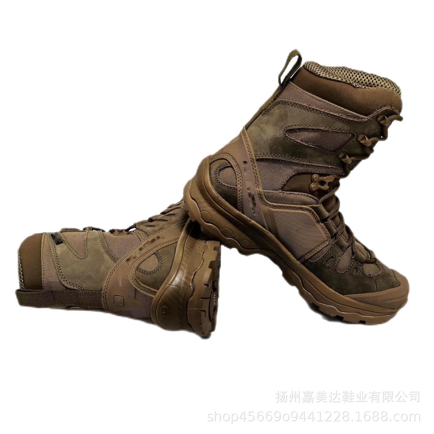 Men's Plus Size Hiking Shoes Autumn Winter High-Top Non-Slip Warm High-End Leather Combat Boots | 2025111