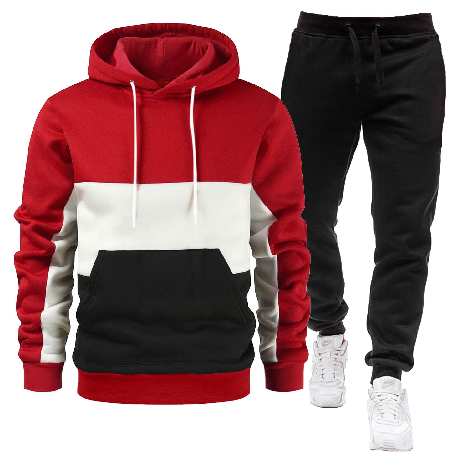 High Quality Men's Casual Suit Hooded Warm Versatile 2 Piece Sports Suit | SY001