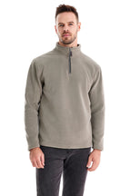 Herren Fleece Pullover Sweatshirts | Herbst-Winter 2025 Europa Mode | Half-Zip Stehkragen Tops | HD08 
