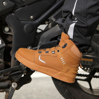 Breathable Leather Motorcycle Boots Anti-Fall Road Racing & Parkour Riding Shoes | 229