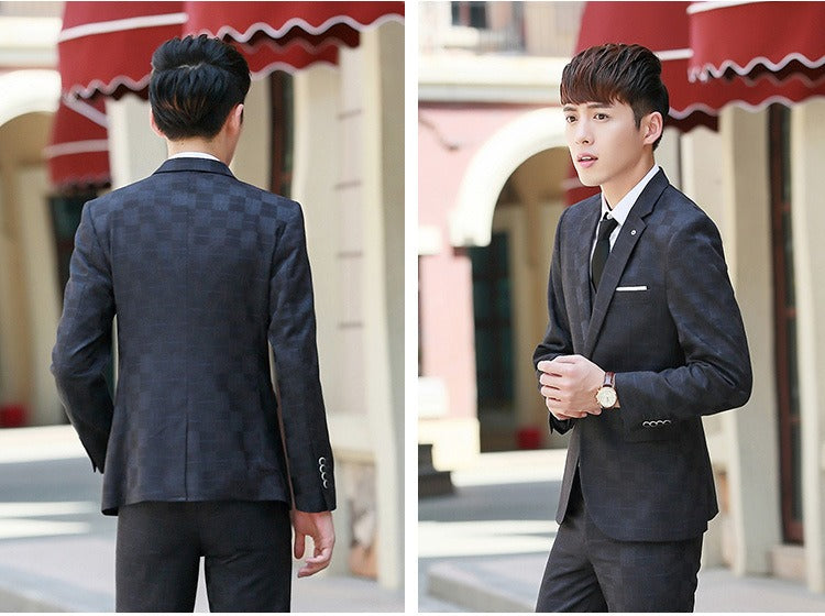 Herren 3-teiliger Anzug Jacke + Weste + Hose Formelle Mode Bräutigam Hochzeit Party Kleid Smoking Anzüge 