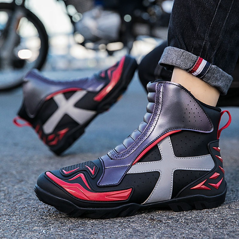 Hochwertige wasserdichte Herren-Turnschuhe für Offroad-Motorradschuhe - Renn- und Reise-Reitschuhe | QK258 