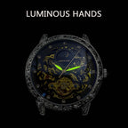 Mechanische Herrenuhren Automatik Wasserdicht Business Armbanduhr Lederuhr | 2120-6 